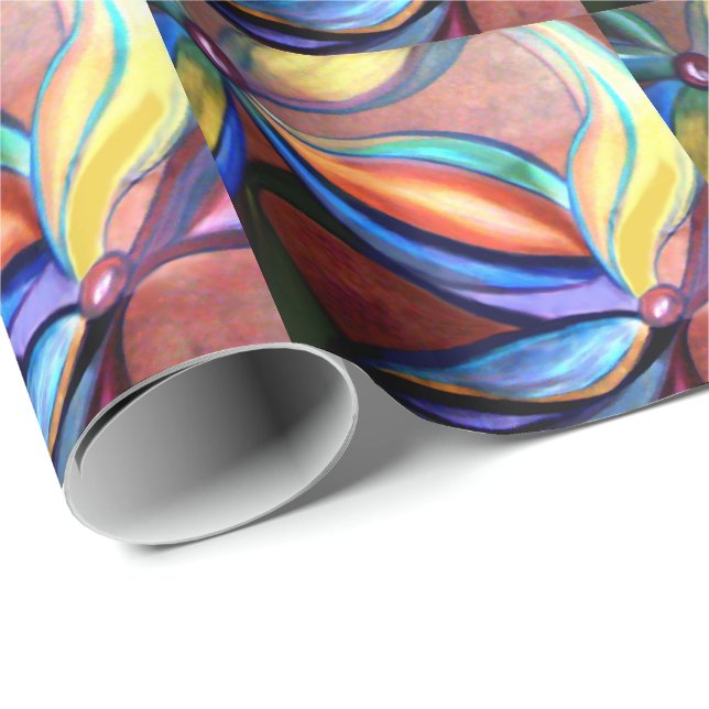 Papel De Regalo Flores coloridas (Esquina del rollo)