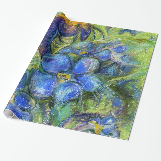 Papel De Regalo Flores de abeja y olvidadiza (Desenrollado)