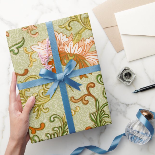 Papel De Regalo Flores de adorno chino Jones (Regalar)