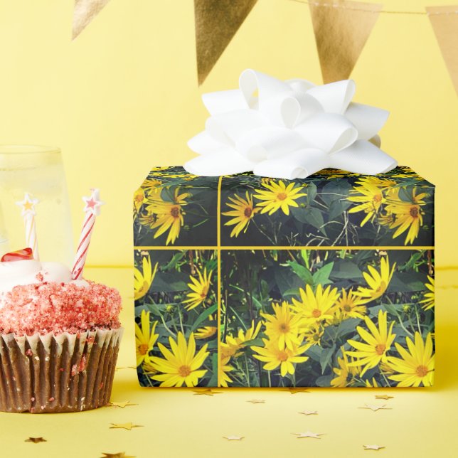 Papel De Regalo Flores de alcachofa de Jerusalén (Fiesta de cumpleaños )