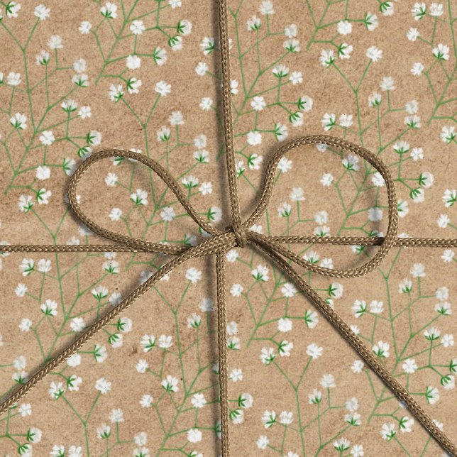 Papel De Regalo Flores de aliento del bebé Boda de bautismo de Mod (Subido por el creador)