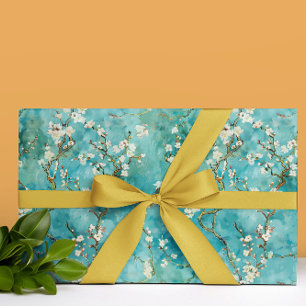 Papel De Regalo Flores de Almendro Azul Vincent Van Gogh