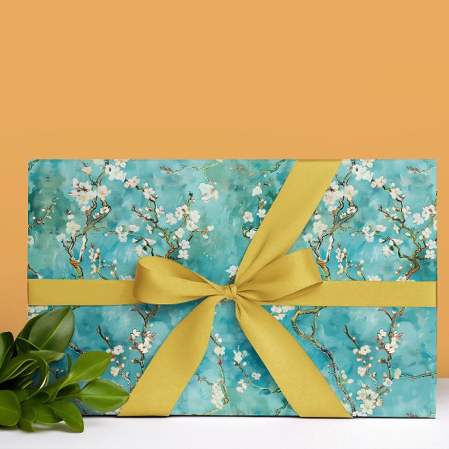 Papel De Regalo Flores de Almendro Azul Vincent Van Gogh (Subido por el creador)