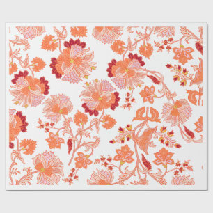 Papel De Regalo "Flores de Atardecer" Regalo con Patrón Floral Vib