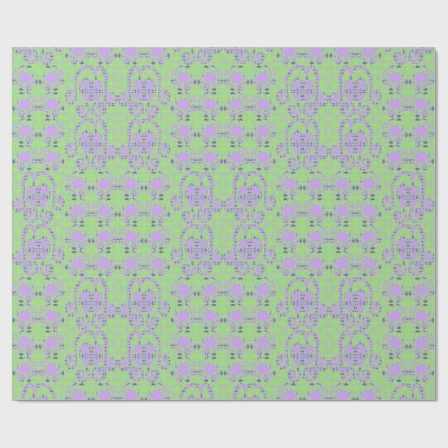 Papel De Regalo Flores De Bulbo Y Tazas De Flores Con Ramas (Superficie plana)