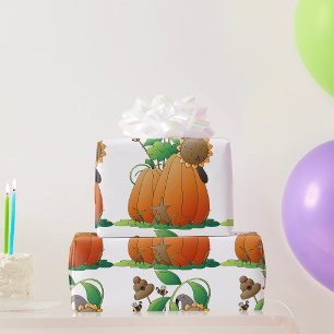 Papel De Regalo Flores de Calabaza y Abejas