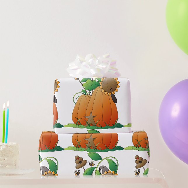 Papel De Regalo Flores de Calabaza y Abejas (Subido por el creador)