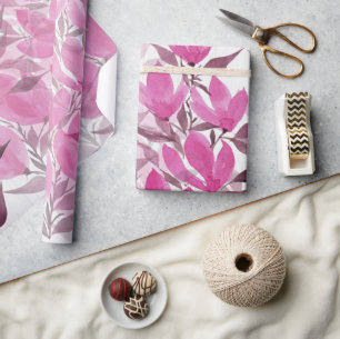 Papel De Regalo Flores De Campo Rústico Y Rosa