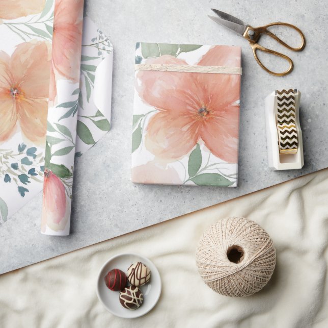 Papel De Regalo Flores de cobre (Artesanía)