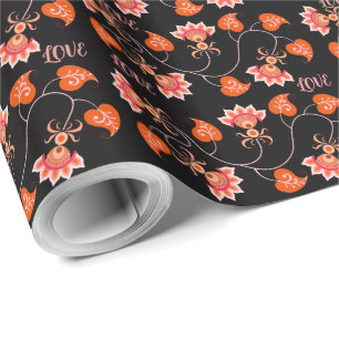 PAPEL DE REGALO FLORES DE COLOR ROSA COMO REGALO PARA TU AMANTE
