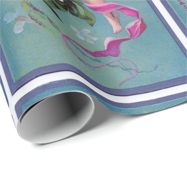 Papel De Regalo Flores de costura de hadas (Esquina del rollo)