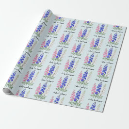 Papel De Regalo Flores de Delphinium de Julio