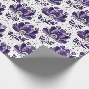 Papel De Regalo Flores de estilo de arte de garabatos abstractos t