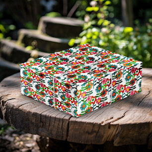 Papel De Regalo Flores de estilo de los años 70