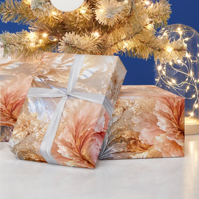 Papel De Regalo Flores de Fantasía de Lujo (Vacaciones)