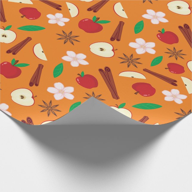Papel De Regalo Flores de flores, aís de estrella, cinnamon caen s (Esquina)