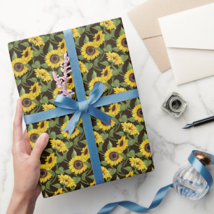 Papel De Regalo Flores de girasol tienda florida exótica