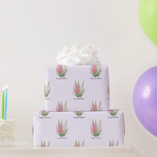 Papel De Regalo Flores de Gladiolo de Agosto