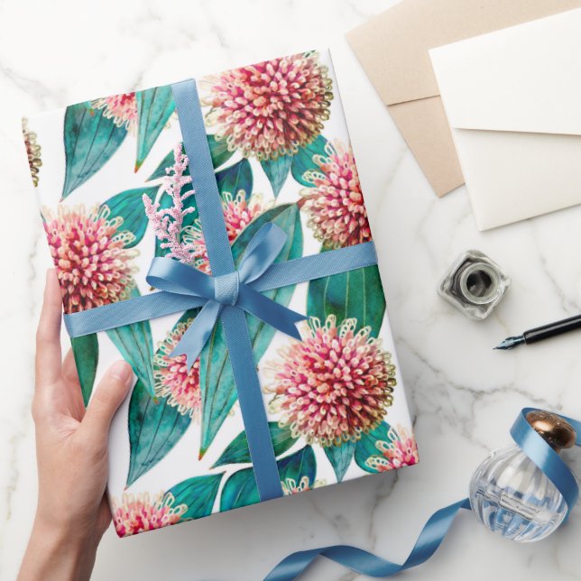Papel De Regalo Flores de Hakea Laurina Pincushion (Regalar)
