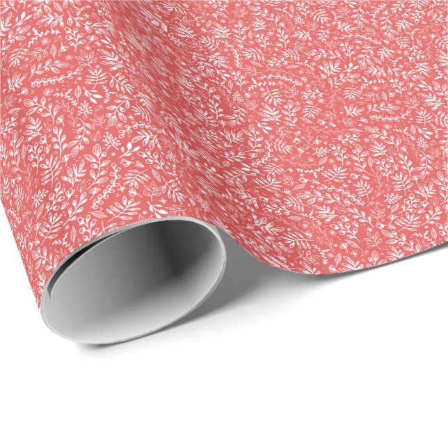 Papel De Regalo Flores de la cosecha (Esquina del rollo)