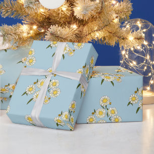Papel De Regalo Flores de la planta de Chamomile de Daisies con na