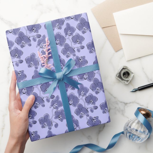 Papel De Regalo Flores de las orquídeas acuáticas sin foco (Regalar)