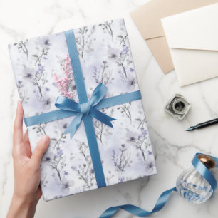 Papel De Regalo Flores de lavanda románticas