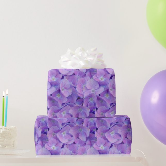 Papel De Regalo Flores de Lilac Hydrangea (Regalos de fiesta)