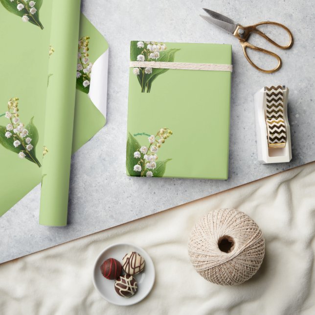 Papel De Regalo Flores de lirio de los valles (Artesanía)