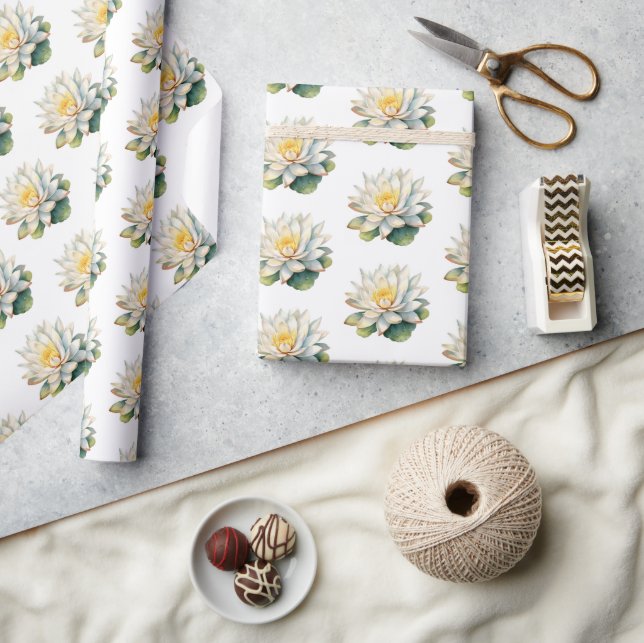 Papel De Regalo Flores de Loto Serenidad (Artesanía)