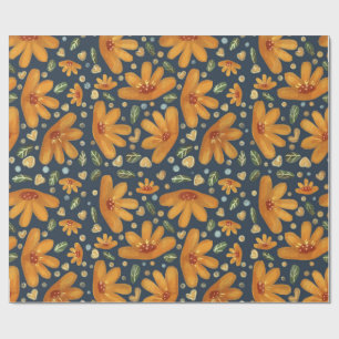 Papel De Regalo Flores de Lujo Amarillas