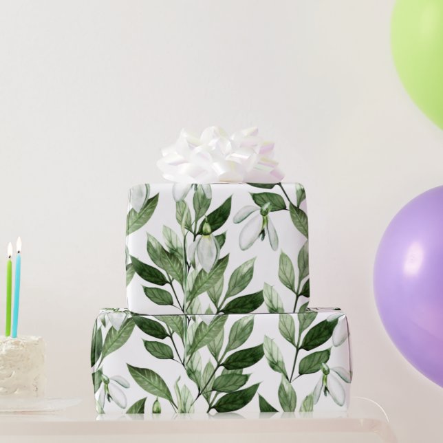 Papel De Regalo Flores de manantial acuarela (Regalos de fiesta)