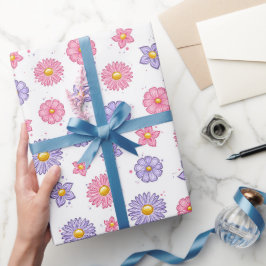 Papel De Regalo Flores de margarita