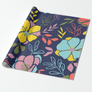 Papel De Regalo Flores de moda sin costura. Flo vintage pequeño