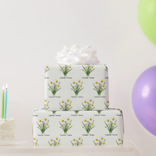 Papel De Regalo Flores de Narciso de Diciembre
