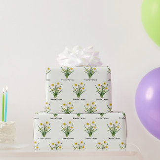Papel De Regalo Flores de Narciso de Diciembre