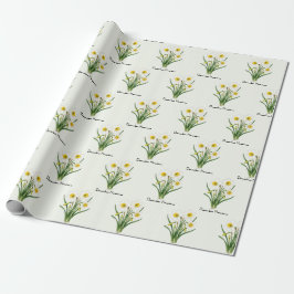 Papel De Regalo Flores de Narciso de Diciembre