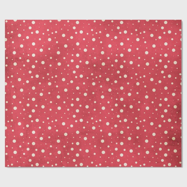 Papel De Regalo Flores de nieve en rojo (Superficie plana)