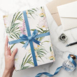 Papel De Regalo Flores de orquídeas blancas tropicales Ducha de no<br><div class="desc">Flores de orquídeas blancas tropicales Ducha de novia</div>