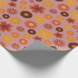 Papel De Regalo Flores de otoño acogedoras fiestas de cumpleaños e