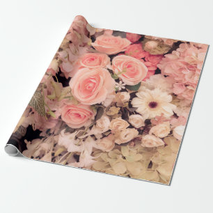 Papel De Regalo Flores de pared textura retro - filtro de efecto d