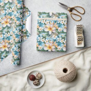 Papel De Regalo Flores de Plumeria
