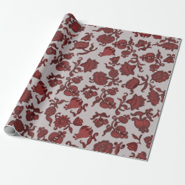 Papel De Regalo Flores de promoción bohemio chic floral boho gris