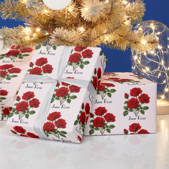 Papel De Regalo Flores de Rosa de Junio (Vacaciones)