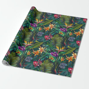 Papel De Regalo Flores de selva tropical
