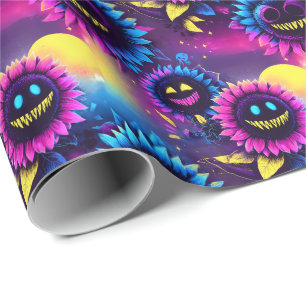 Papel De Regalo Flores de sol malvadas - Caras de resplandor trill