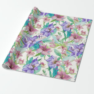 Papel De Regalo Flores de tiare de patrón floral