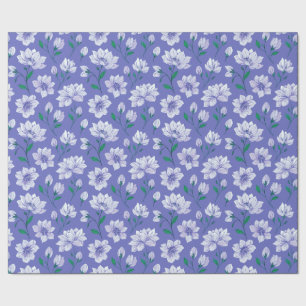 Papel De Regalo Flores de tinta en la lavanda