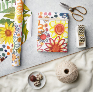 Papel De Regalo Flores de verano