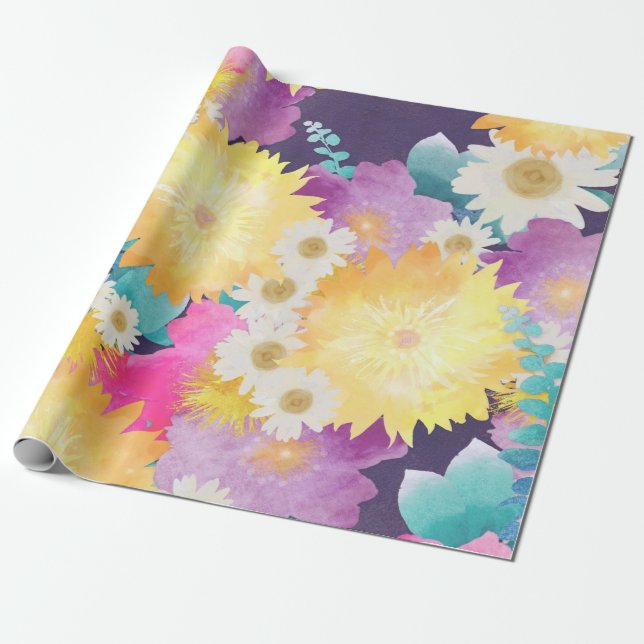 Papel De Regalo Flores de verano (Desenrollado)